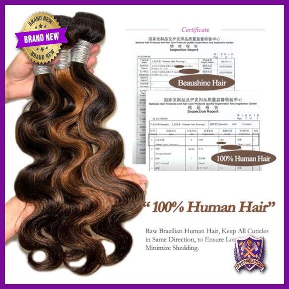 Body Wave Human Hair Extensions 3 Bundles with 4x4 Lace Closure main image 7